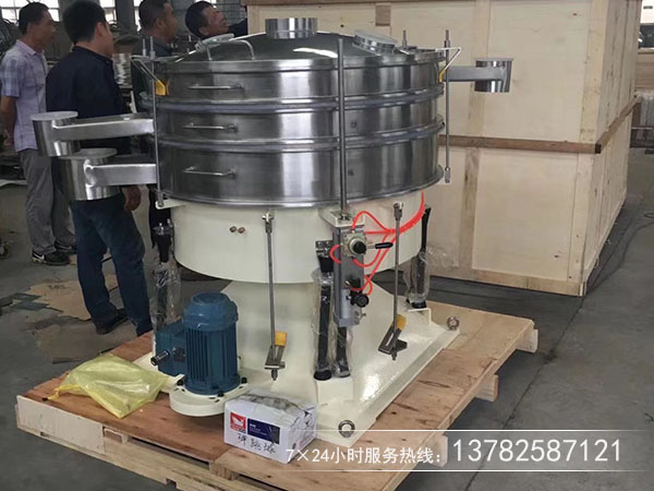 河北客戶圓形搖擺篩在場試機運行前發(fā)貨